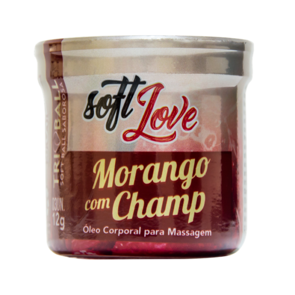 BOLINHA BEIJÁVEL TRIBALL MORANGO COM CHAMPAGNE SOFT LOVE