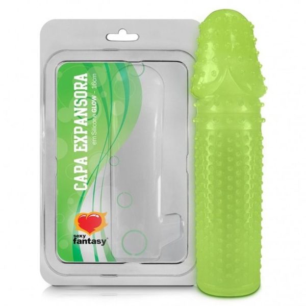 CAPA PENIANA EXPANSORA GLOW 16CM SEXY FANTASY