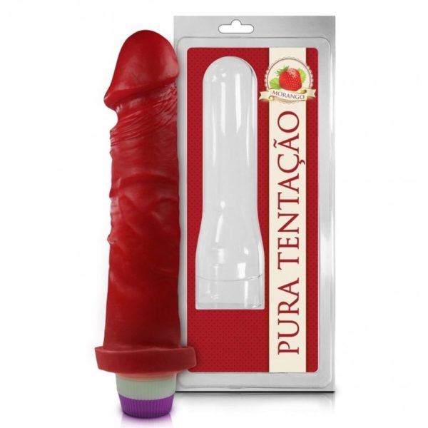 Prótese Aromatizado Com Vibro 18x4,4cm Sexy Fantasy